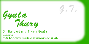 gyula thury business card